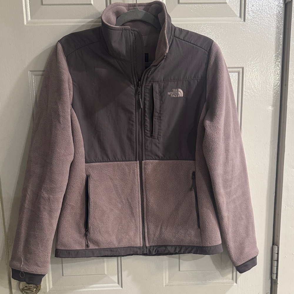 The North Face Gray and Pink Fleece Jacket